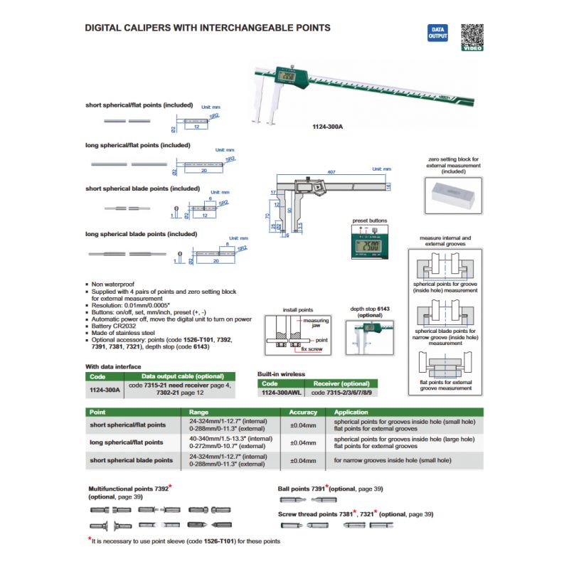 Pomično mjerilo s izmjenjivim ticalima - digitalno, 0-300 mm Cijena