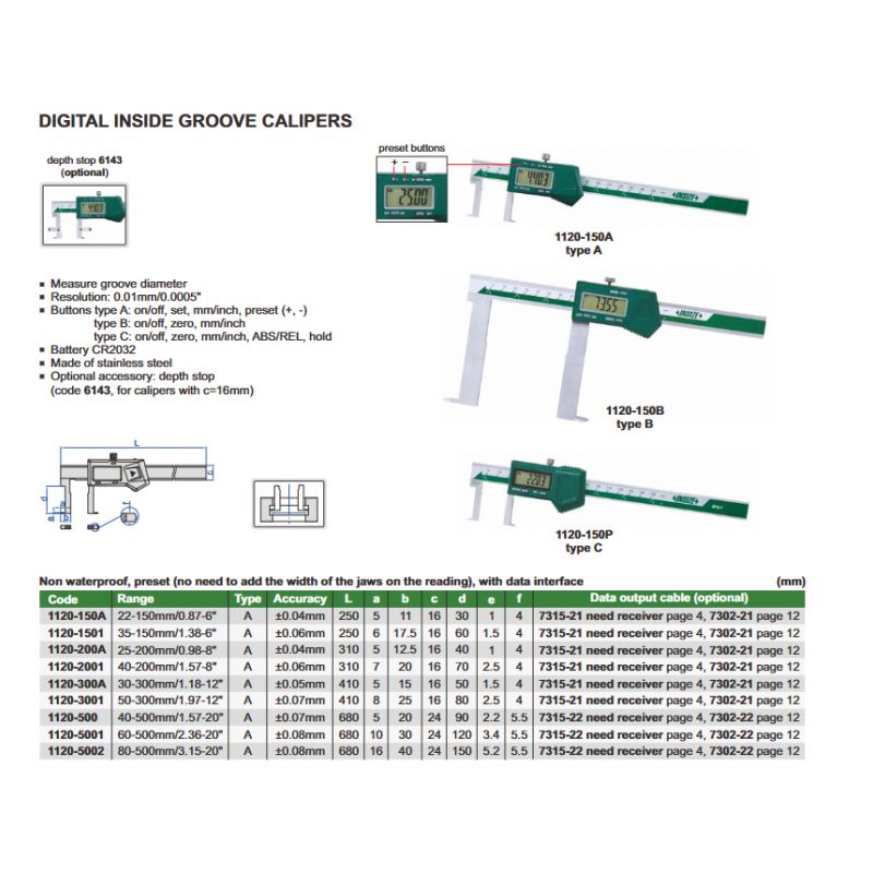 Digital Inside Groove Caliper 40-500mm 0.01mm Price
