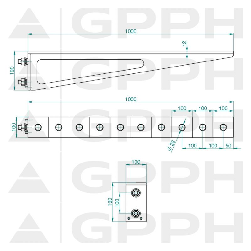 Produžetak 1000X100 mm ⌀28 mm PLUS, GPPH Cijena