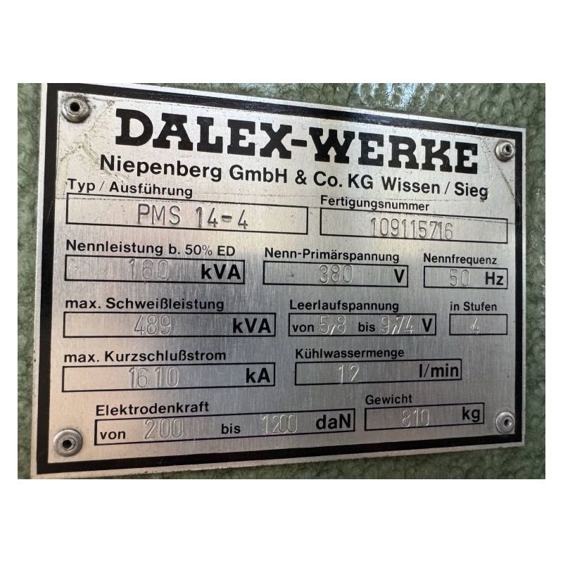 Punkt aparat (Točkasti zavarivač) 160 kVA, DALEX PMS 14-4 Price