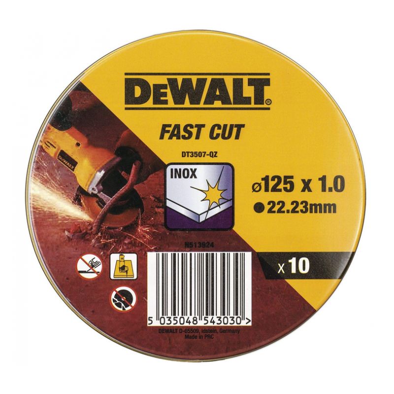 Rezna ploča INOX 125X1 10/1 DT3507-QZ, metalna kutija, DeWALT Cijena
