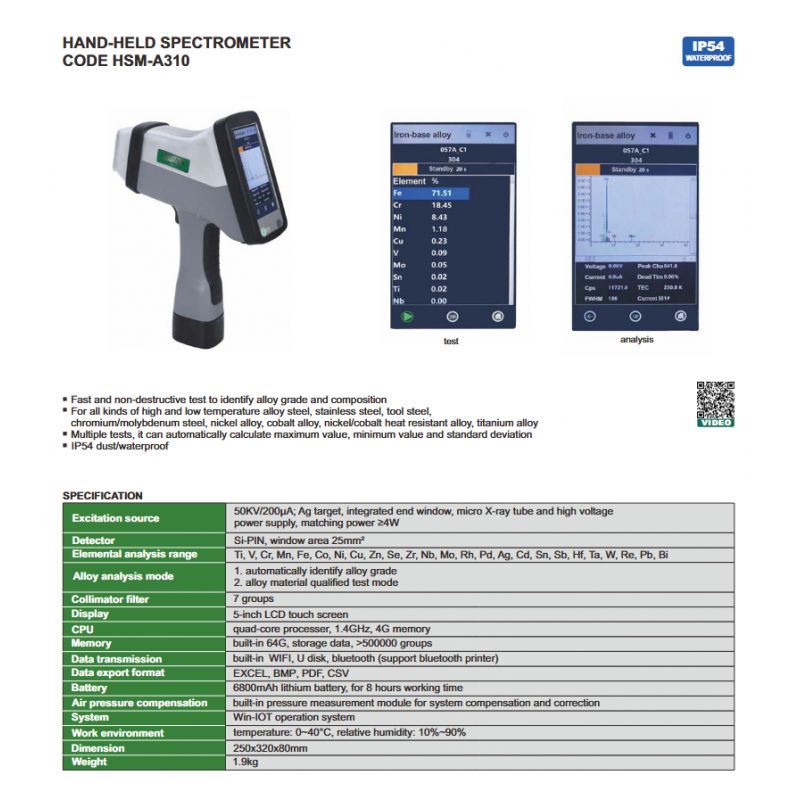 Ručni analizator metala i legura HSM-A310, Insize Cijena