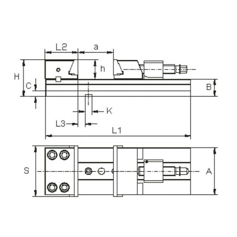 High precision steel modular vice M028/100/100 Price