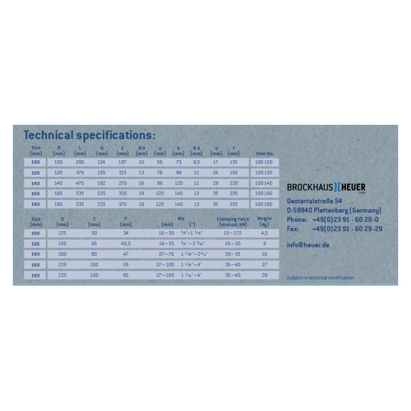 Škripac paralelni vijčani 100.180, HEUER Cijena