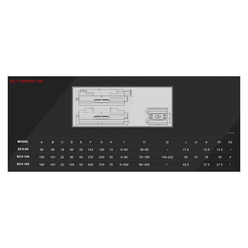 Škripac - samocentrirajući SCV-160 Cijena