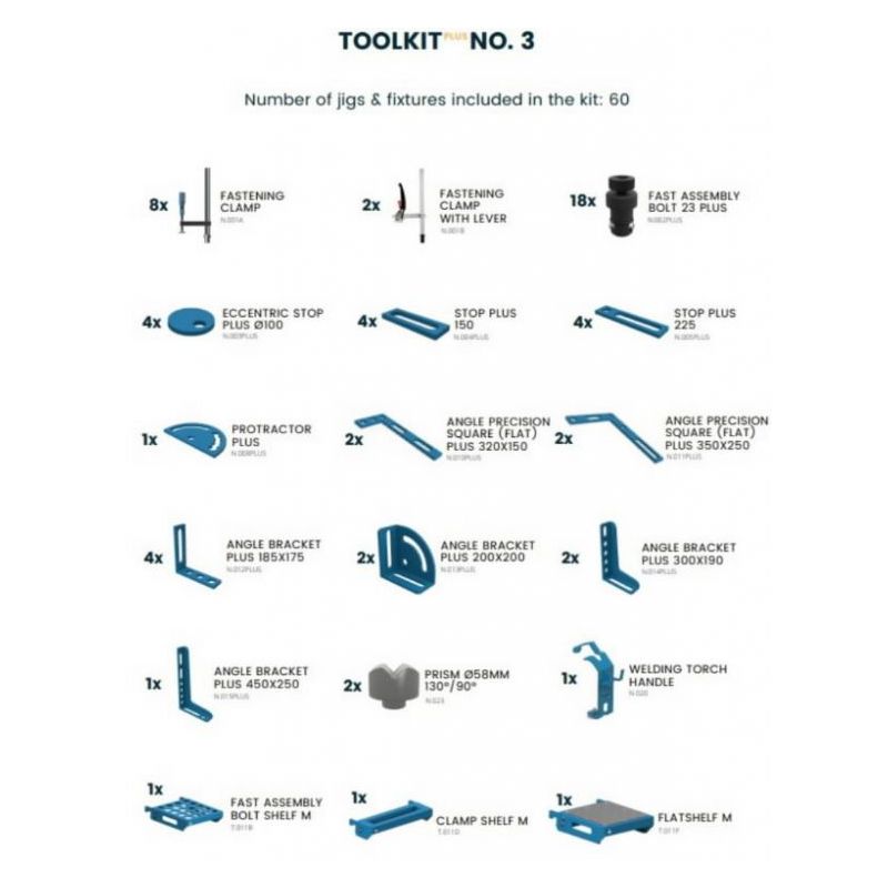 Stezni set za stolove za zavarivanje Toolkit No.3, GPPH PLUS Cijena