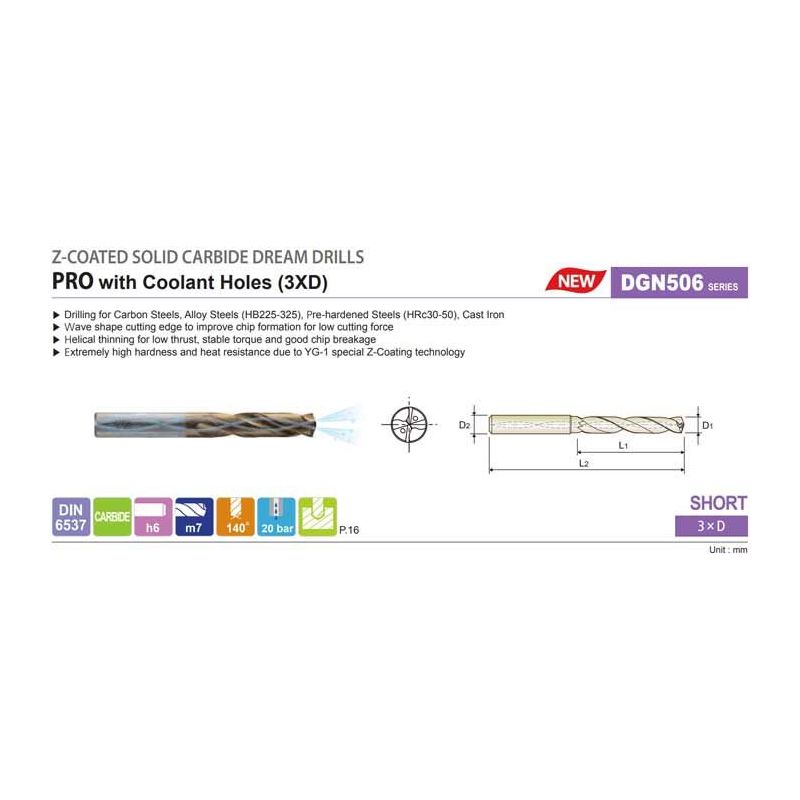 Carbide, Dream Drill Pro With Coolant Holes 10X10X47X89 Price