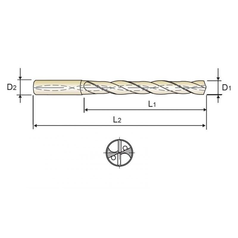 Svrdlo TM s hlađenjem ⌀4.2 mm 5xD DIN6537 Dream Drill-Inox, YG-1 Cijena