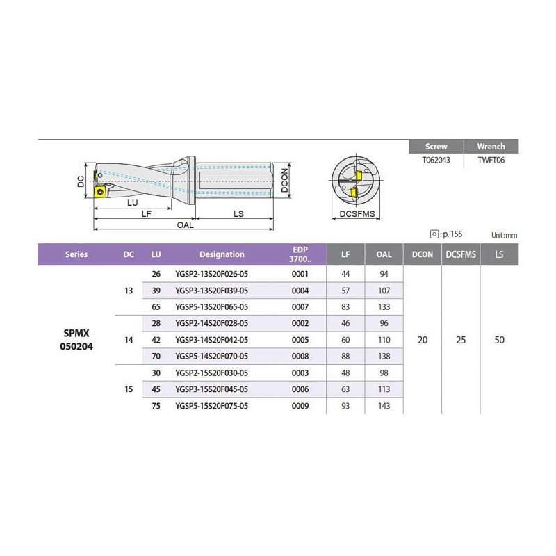 Svrdlo YGSP5-15S20F075-05 Ø15 mm, YG-1 Cijena