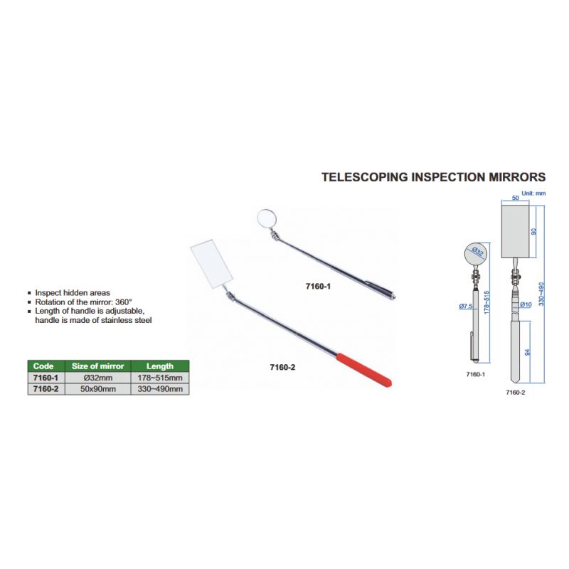Teleskopsko inspekcijsko ogledalo, Insize Cijena