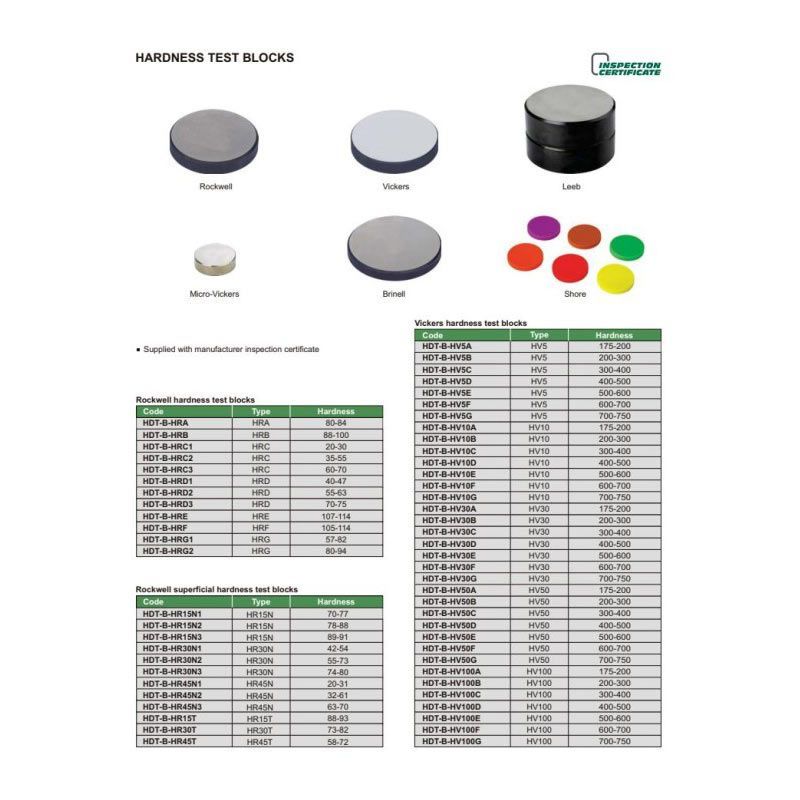 Testni blok HRC 60-70, Insize Cijena