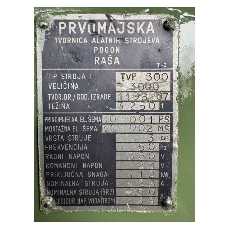 Tokarski stroj Prvomajska TVP-300x3000 mm Cijena