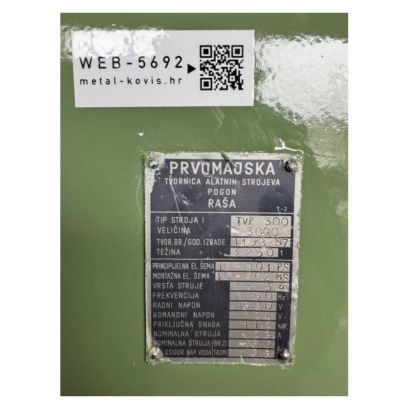 Tokarski stroj Prvomajska TVP-300x3000 mm Cijena