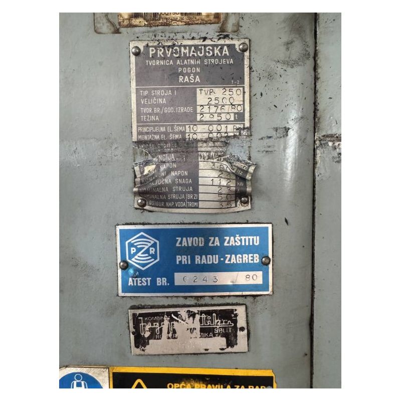 Tokarski stroj TNP 250x2500mm + oprema Cijena