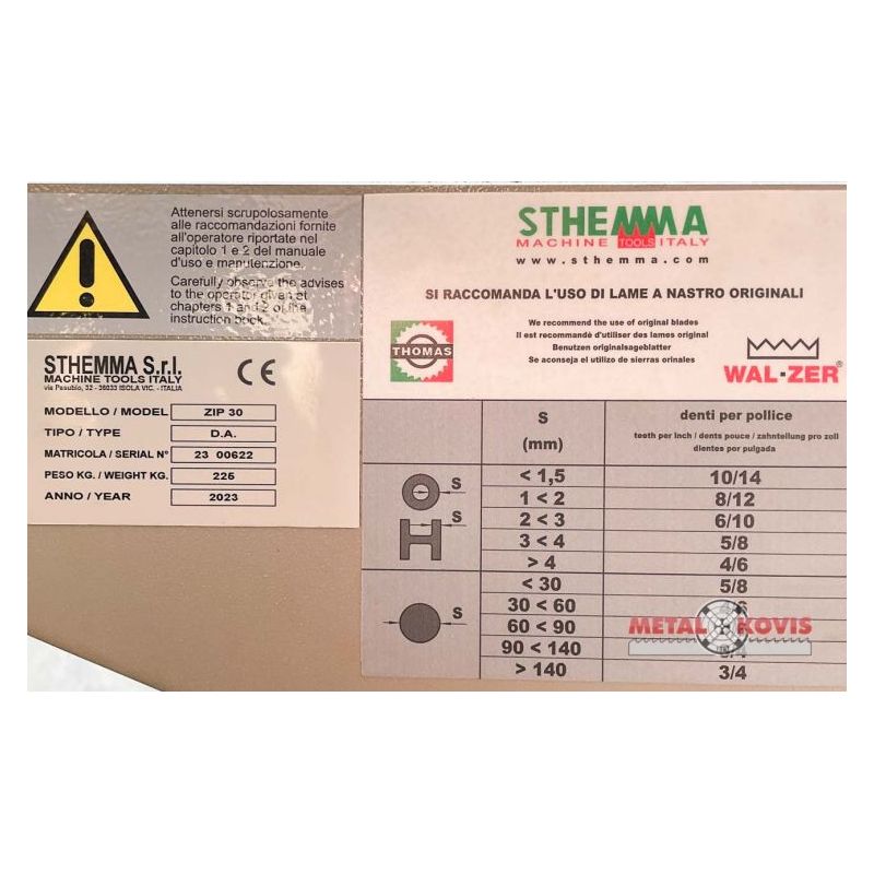 Tračna pila za metal Thomas ZIP 30 DA Cijena