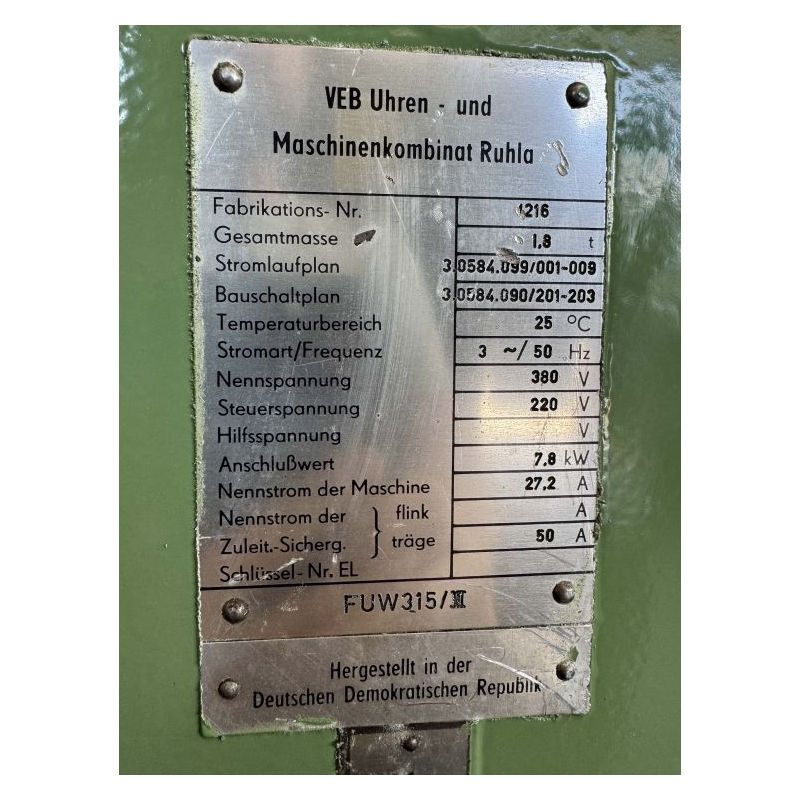 Univerzalna glodalica WMW Ruhla, FUW 315 III - Njemačka Cijena