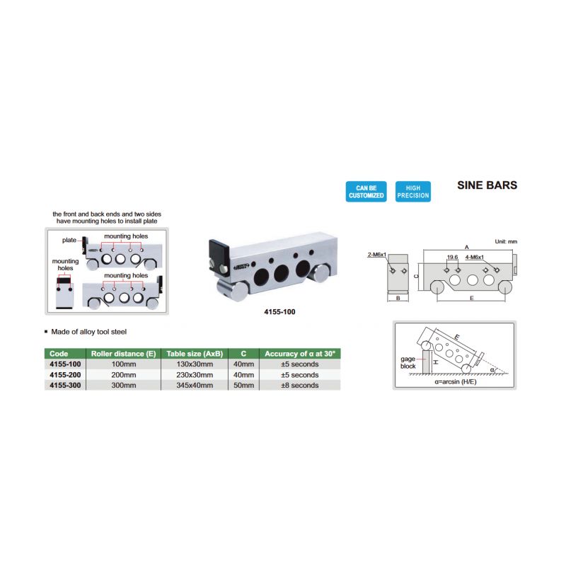 Uređaj sinusno ravnalo, Insize Cijena