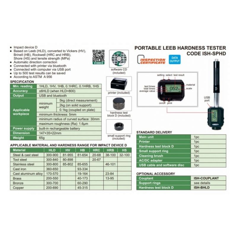 Uređaj za ispitivanje, mobilni, ISH-SPHD, Insize Cijena