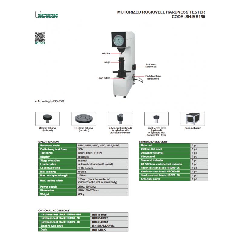 Uređaj za ispitivanje tvrdoće, automatski, ISH-MR150, Insize Cijena