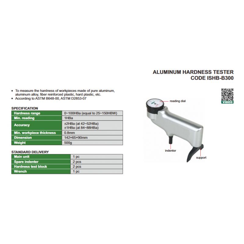 Uređaj za ispitivanje tvrdoće BARCOL ISHB-B300, Insize Cijena