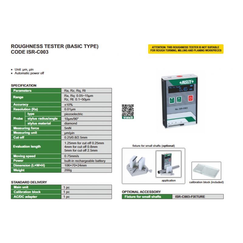 Uređaj za mjerenje hrapavosti ISR-C003, Insize Cijena