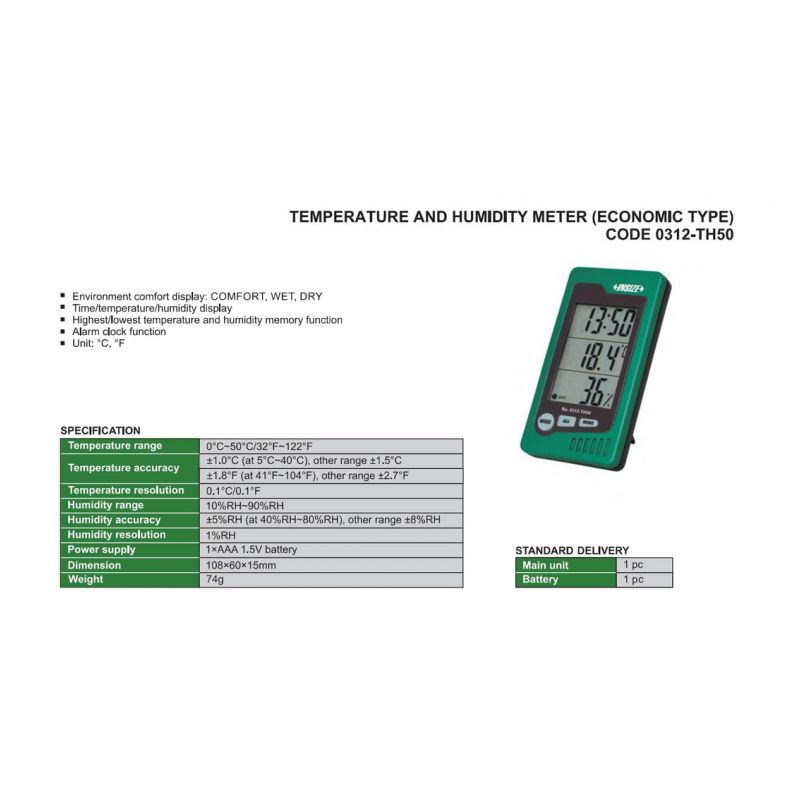 TEMPERATURE AND HUMIDITY METER ( ECONOMIC TYPE) Price
