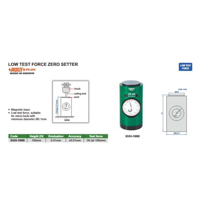 Uređaj za umjeravanje alata, 100 mm, Insize Cijena