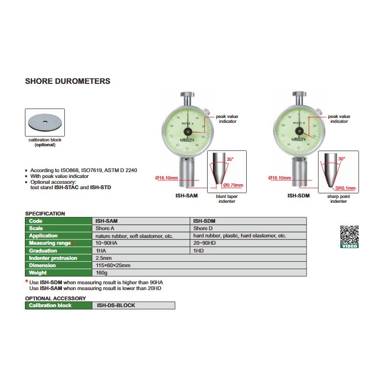 Uređaj za ispitivanje tvrdoće, Shore, ISH-SAM, Insize Cijena