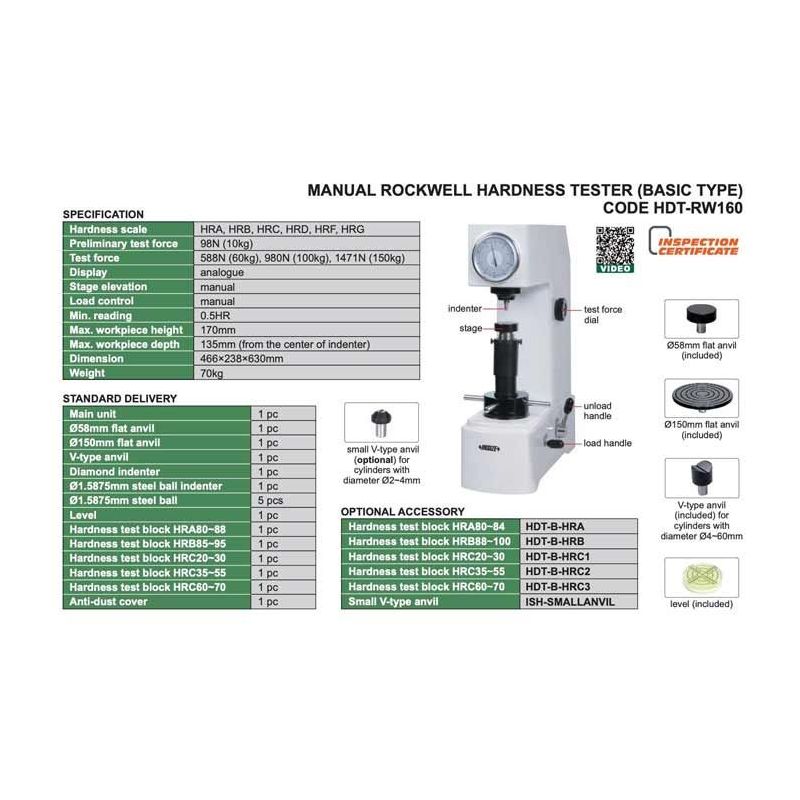 Uređaj za ispitivanje tvrdoće Insize HDT-RW160, Insize Cijena
