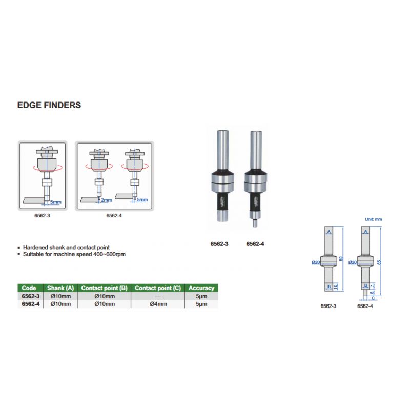 Uređaj za traženje ruba materijala Ø10 mm, Insize Cijena
