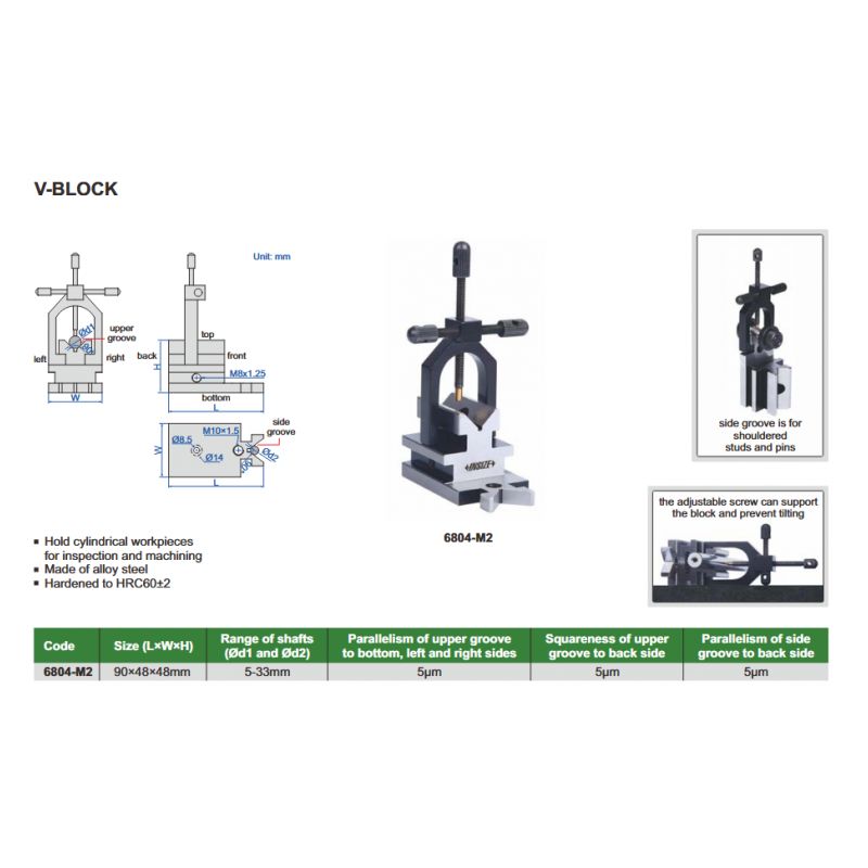 V-blok 90X48X48 mm, Insize Cijena