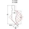 Gornji alat za savijanje 10.10-85 x 415 mm, R=0,8 mm, B