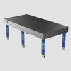 Welding table 2400x1200, 3D, Nitrirani, D16mm, 50x50mm, GPPH on wheels