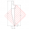 Gornji alat za savijanje 10.45/26 x 835 mm R=0.8 mm, Segmentiran