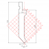 Gornji alat za savijanje 10.05/85 x 835 mm R=1.0 mm, Segmentiran