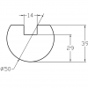 Gornji alat za savijanje 40.09 x 835 mm D=50.0 mm